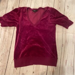 Express Vibrant Magenta velvet Top